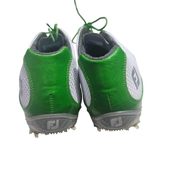 FootJoy D.N.A. Mens Golf Shoes 10M White & Green Spikeless - Picture 5 of 9